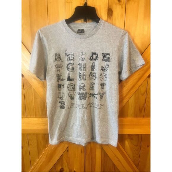 Star Wars Alphabet Graphic T-Shirt Men’s Small (3973) - Picture 1 of 3
